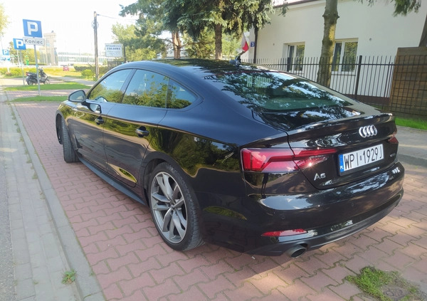 Audi A5 cena 163000 przebieg: 49000, rok produkcji 2019 z Piaseczno małe 631